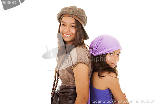 Image of Young happy sisters