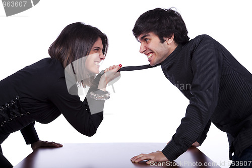 Image of Woman arguing with a men