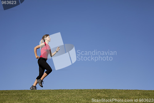 Image of Running at the top of the hill