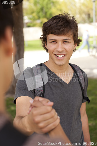 Image of Student handshake