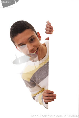 Image of Holding a billboard