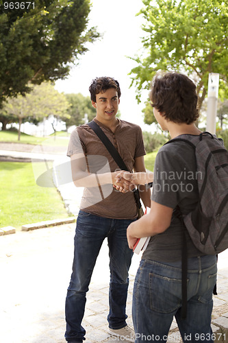 Image of Student handshake