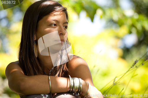 Image of teenage girl at the park