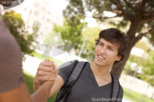 Image of Student handshake