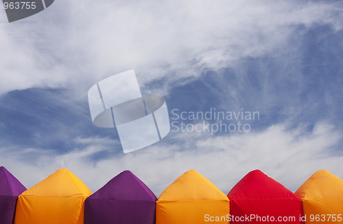 Image of colorful tents