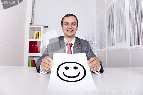 Image of Very happy businessman 
