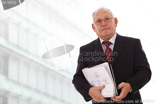 Image of Senior businessman working