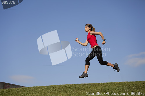 Image of Running at the top of the hill