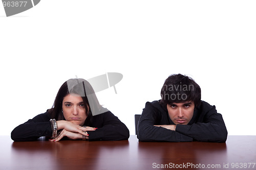 Image of Two strangers at the office