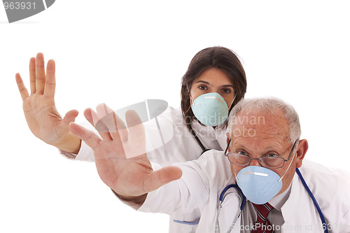 Image of Team doctors with a mask