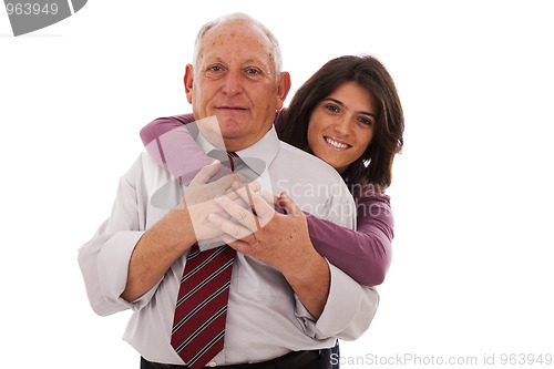 Image of happy father and daughter