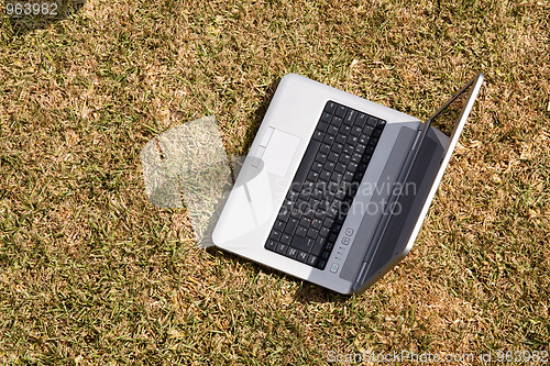Image of Laptop on the grass