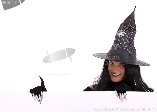 Image of Halloween witch commercial message