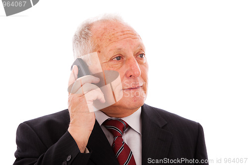 Image of Senior businessman call