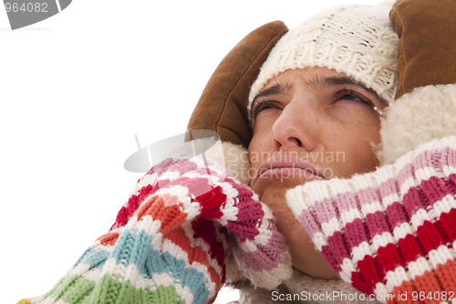 Image of Young woman with a headache