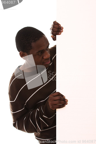 Image of holding a billboard