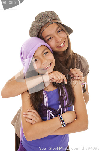 Image of Young happy sisters