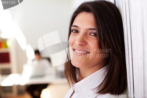 Image of Modern businesswoman at her office