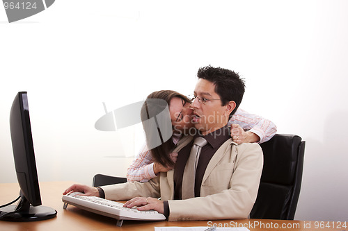 Image of businesswoman harassment