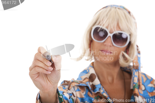 Image of Hippie writing on the whiteboard