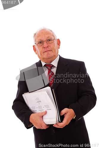 Image of Senior businessman call