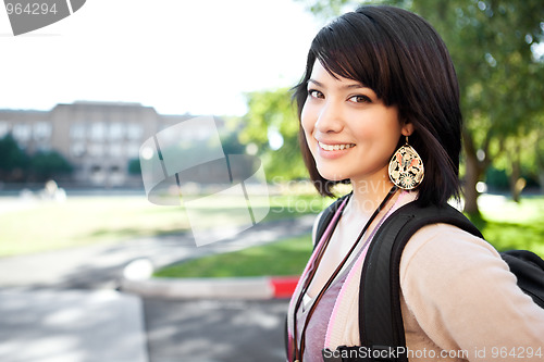 Image of Mixed race college student