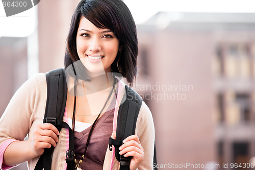 Image of Mixed race college student