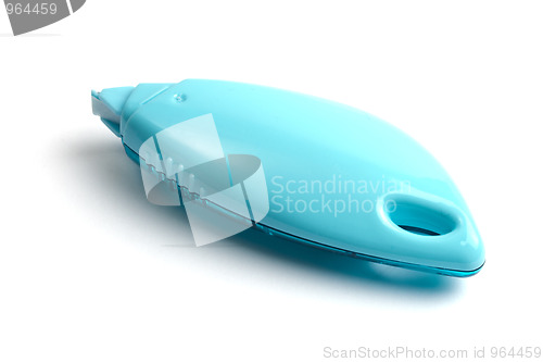 Image of Blue correction tape isolated on white