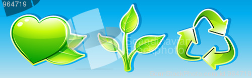 Image of ecology icon set