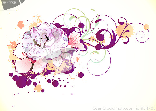 Image of Floral Decorative background