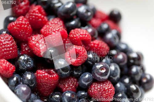 Image of raspberries and blueberries