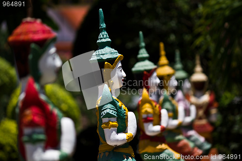 Image of Deva in traditional Thai style decoration 