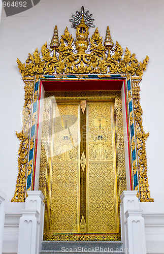 Image of Arch  Gold Door in Temple