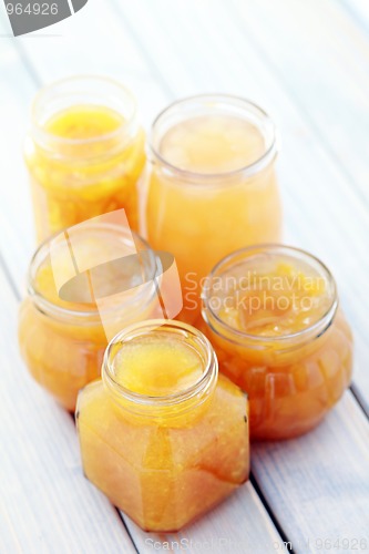 Image of yellow fruits jam