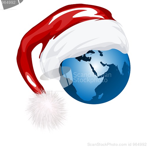 Image of Santa hat and globe