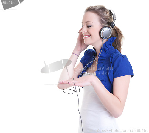 Image of listening to music headphones