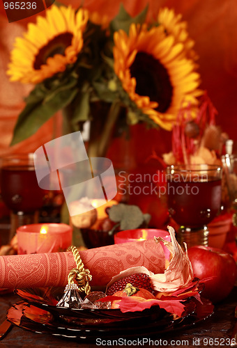 Image of Place setting for Thanksgiving