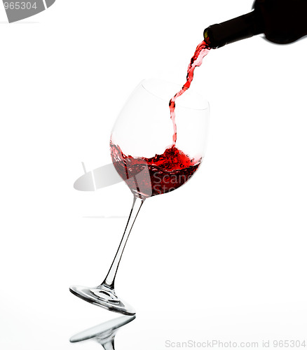 Image of pouring red wine