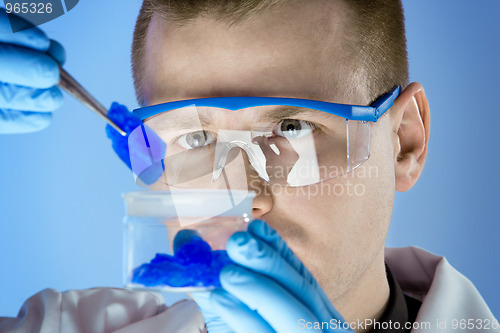 Image of scientist at work