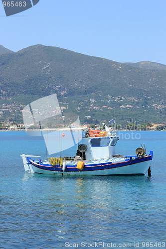 Image of Fishing boat anchored 