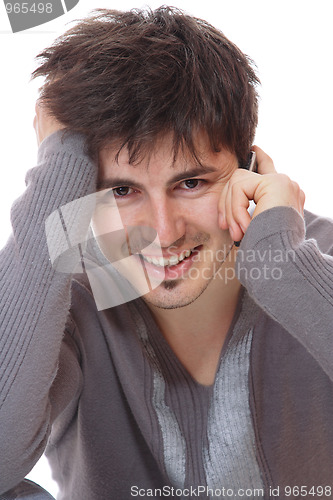 Image of Portrait of a casual young man.
