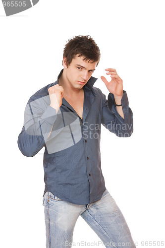 Image of Portrait of a casual young man.