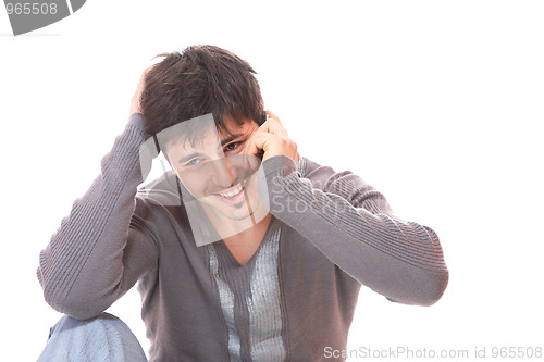 Image of Portrait of a casual young man.