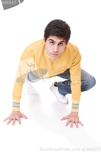 Image of Portrait of a casual young man.