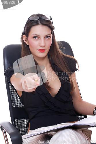 Image of young attractive business woman. 
