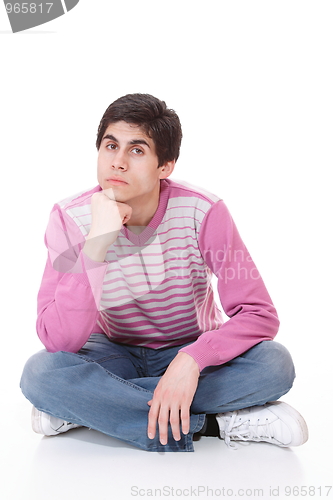 Image of Portrait of a casual young man.