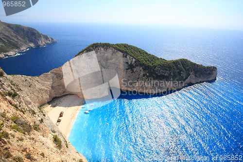 Image of Aerial view on Zakynthos Greece 