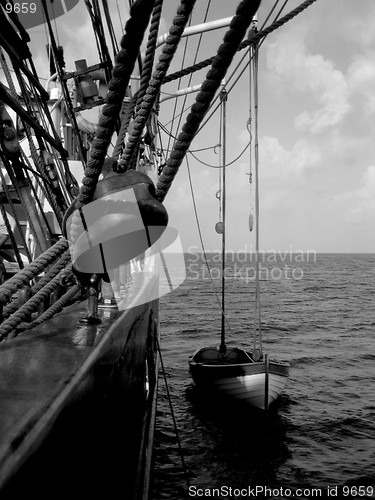 Image of boat outside ship