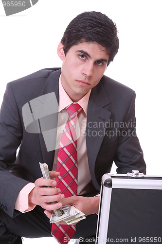Image of business man and money