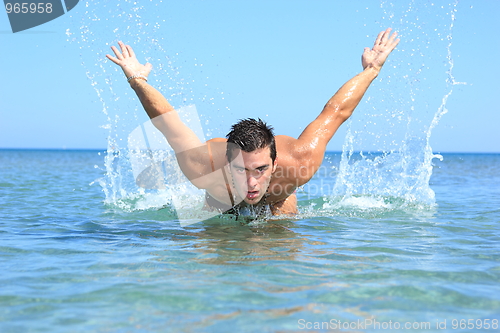 Image of sexy caucasian fit man